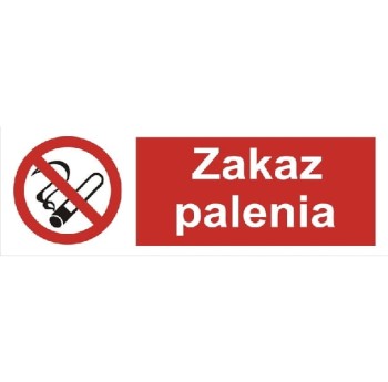 Naklejka z piktogramem "Zakaz Palenia" duża