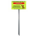 Tabliczka Trawnikowa \"POSPRZĄTAJ PO SWOIM PSIE\"" (wzór19)"