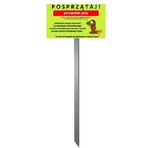 Tabliczka Trawnikowa \"POSPRZĄTAJ PO SWOIM PSIE\"" (wzór19)"