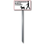 Tabliczka Trawnikowa \"PSY WYPROWADZAMY NA ...\"" (wzór 13)"