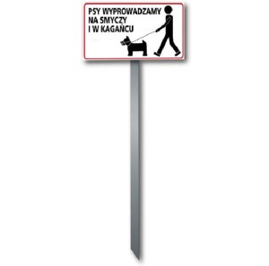 Tabliczka Trawnikowa \"PSY WYPROWADZAMY NA ...\"" (wzór 13)"