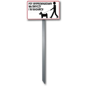 Tabliczka Trawnikowa \"PSY WYPROWADZAMY NA ...\"" (wzór 13)"