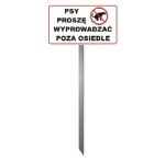 Tabliczka Trawnikowa \"PSY PROSZĘ WYPROWADZAĆ...\"" (wzór 14)"