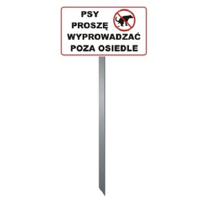 Tabliczka Trawnikowa \"PSY PROSZĘ WYPROWADZAĆ...\"" (wzór 14)"