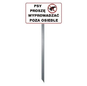 Tabliczka Trawnikowa \"PSY PROSZĘ WYPROWADZAĆ...\"" (wzór 14)"