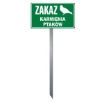 Tabliczka Trawnikowa \"ZAKAZ KARMIENIA PTAKÓW\"" (wzór 16)"