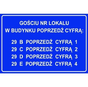 Tabliczka na klatkę schodową wzór 2