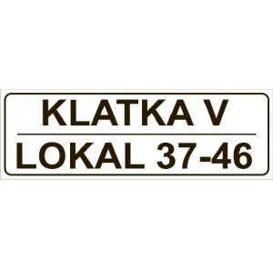 Tabliczka na klatkę schodową wzór 15