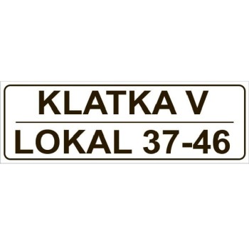 Tabliczka na klatkę schodową wzór 15