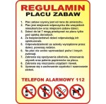 Tablica Regulamin Placu Zabaw (wzór 4)