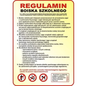Regulamin boiska szkolnego wzór 7