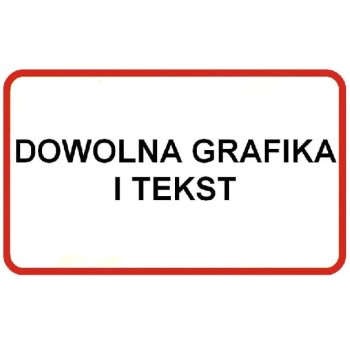 Tablica Regulaminowa z Dowolną Grafiką i Tekstem (60 x 30 cm)