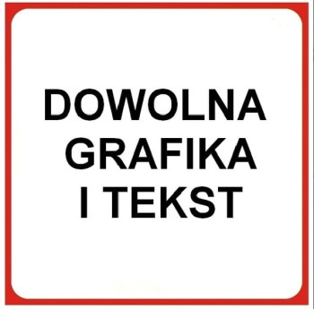 Tablica Regulaminowa z Dowolną Grafiką i Tekstem (50 x 50 cm)
