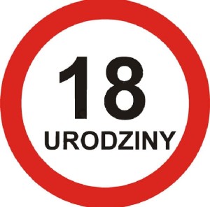 Znak drogowy na urodziny