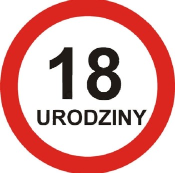 Znak drogowy na urodziny