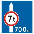 Znak F-5 - Uprzedzenie o zakazie - Generacja II - 900x900 mm