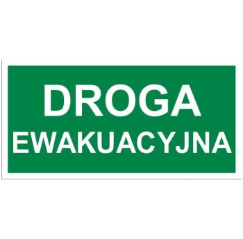Droga ewakuacyjna - tabliczka na drzwi