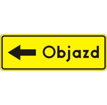 Znak F-9A - Objazd w lewo - Generacja II 1200x440mm