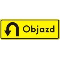 Znak F-9D - Objazd zawróć - Generacja I 1200x440mm