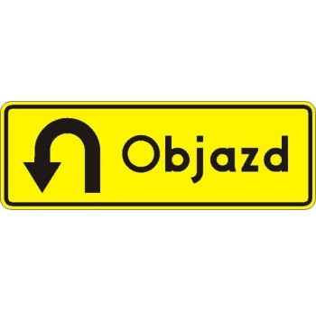 Znak F-9D - Objazd zawróć - Generacja I 1200x440mm
