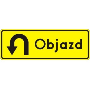 Znak F-9D - Objazd zawróć - Generacja II 1200x440mm