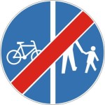 Znak C-13a/16a - Koniec drogi dla pieszych i rowerzystów - II Generacja 1000mm- (W) Wielki