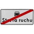 Znak D-53 - Koniec strefy ruchu - I Generacja 900x420mm- (D) Duży