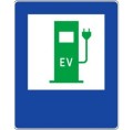 Znak D-23C - Punkt ładowania pojazdów elektrycznych - I Generacja 900x1125mm- (D) Duży 