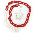 Łańcuch z tworzywa sztucznego biało-czerwony