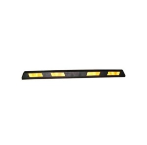 Separator parkingowy 1820x150x100mm czarny z żółtą taśmą odblaskową