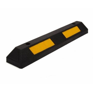 Separator parkingowy czarny z żółtą taśmą odblaskową 85cm