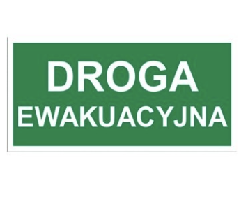 znak "Droga ewakuacyjna"